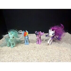 My Little Pony Miniature Toy Bundle Hasbro 3in 4 Piece Lot